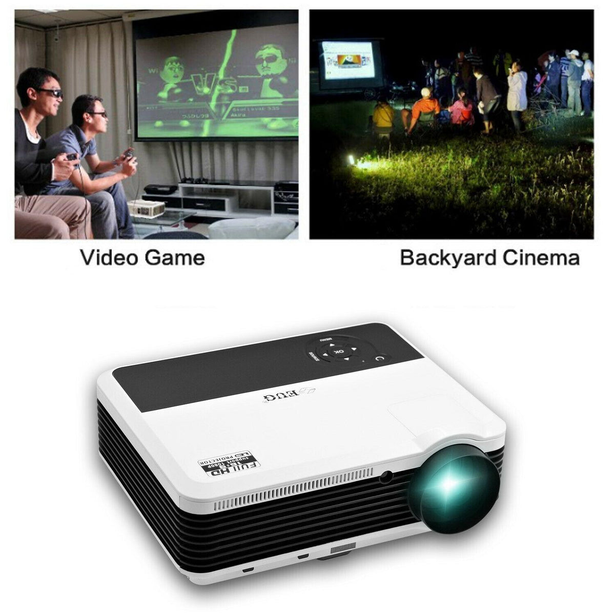 blue-tooth 1080p wifi smart projector android home theater hdmi football game tv