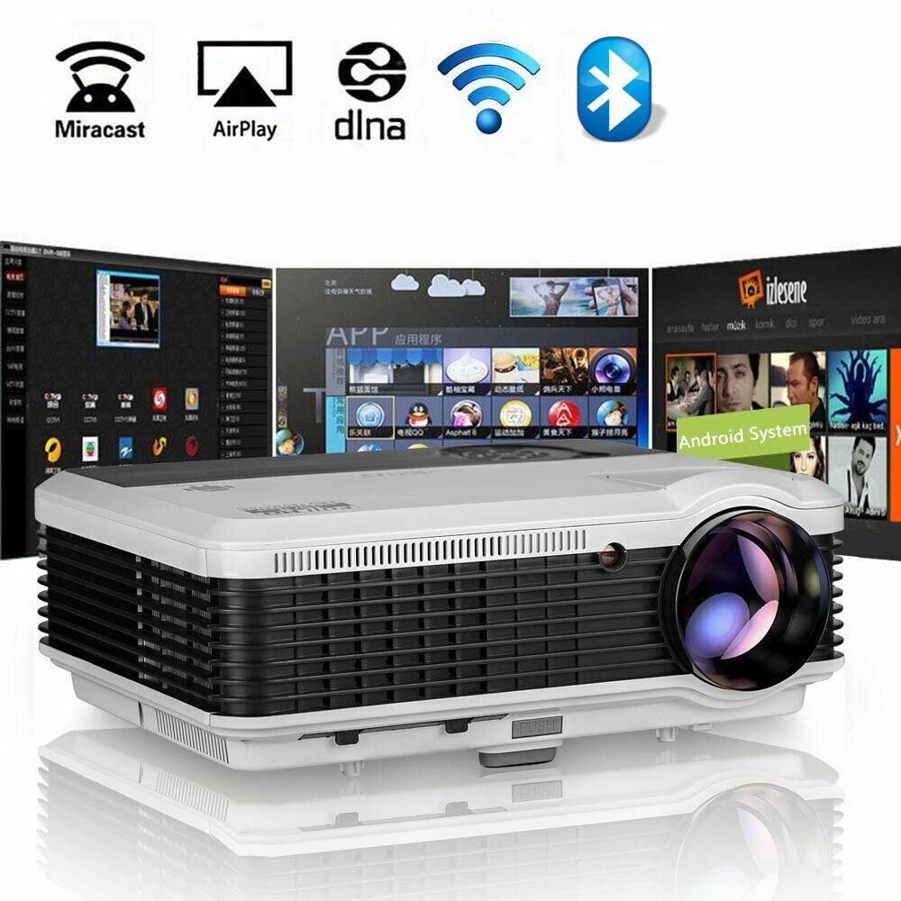 blue-tooth 1080p wifi smart projector android home theater hdmi football game tv
