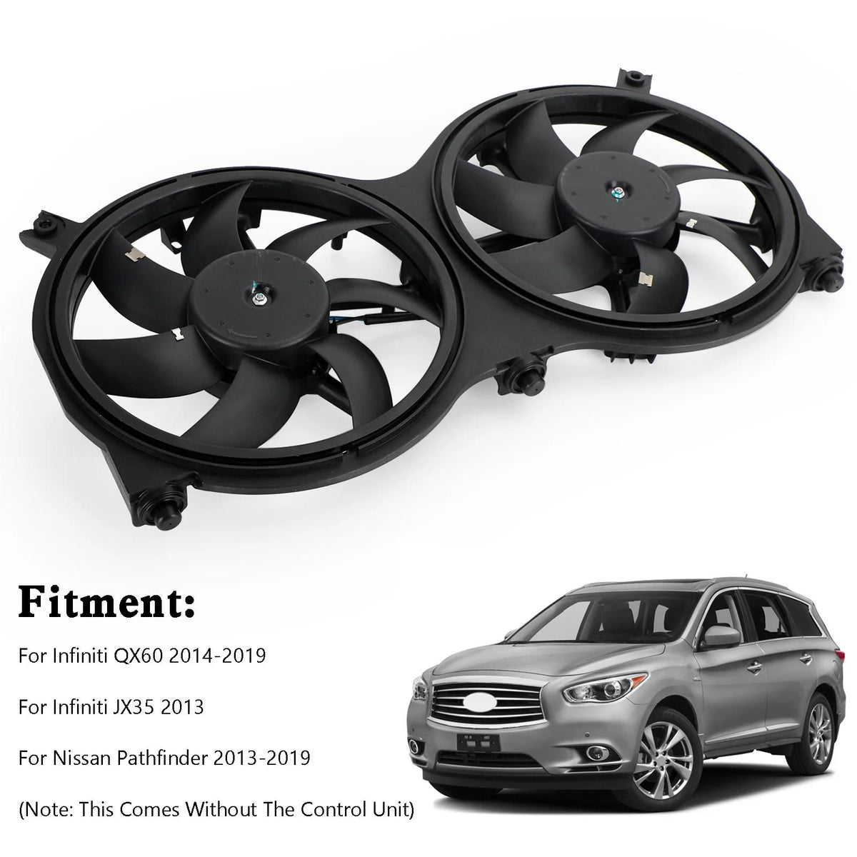 2014-2023 Infiniti QX60 Radiator Cooling Fan Assembly 214813JA2E 214813JA0E NI3115149 214813JA1B Generic