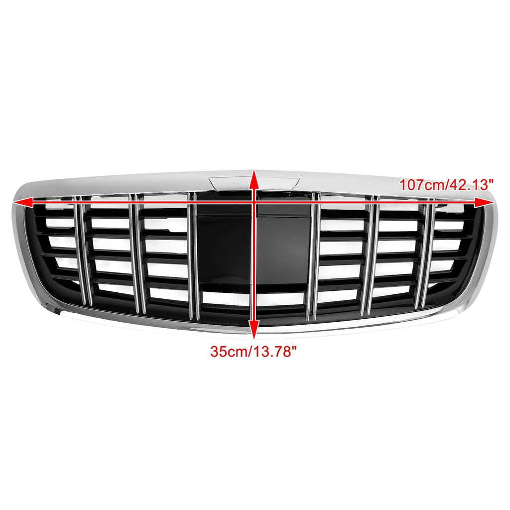 2014-2023 Benz S-Class W222 S680 S400 S450 S500 S550 S560 S580 S600 S650 BRABUS Style Grille Without ACC Chrome Generic
