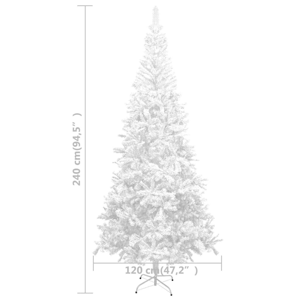 Tomshine Artificial Christmas Tree L 94.5" White