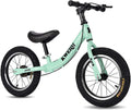 14"  Bike Children's Bicycle Adjustable Seat Height Push Bikes for Toddlers with Brake No Pedal Scooter Bicycle Training Bike for 2-6 Years Old Boys &amp; Girls