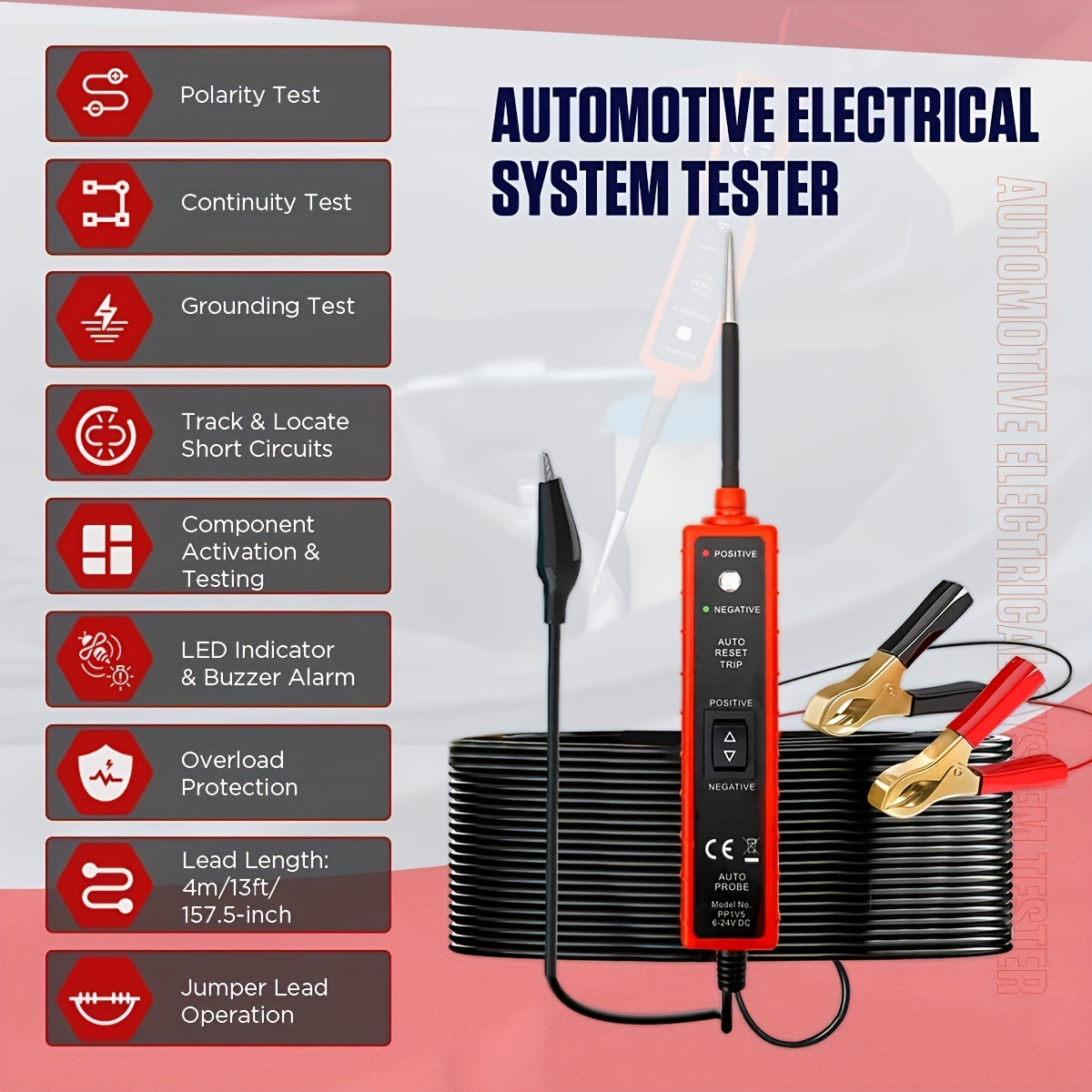 Car Electric Circuit Tester Test Pen Multifunctional Electrical Diagnosis Tool Power Probe Pencil Automotive Battery Tester