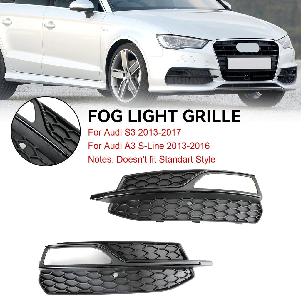 2013-2023 Audi S3 Lower Bumper Fog Light Cover Grill 8V3807681G 8V3807682G Generic