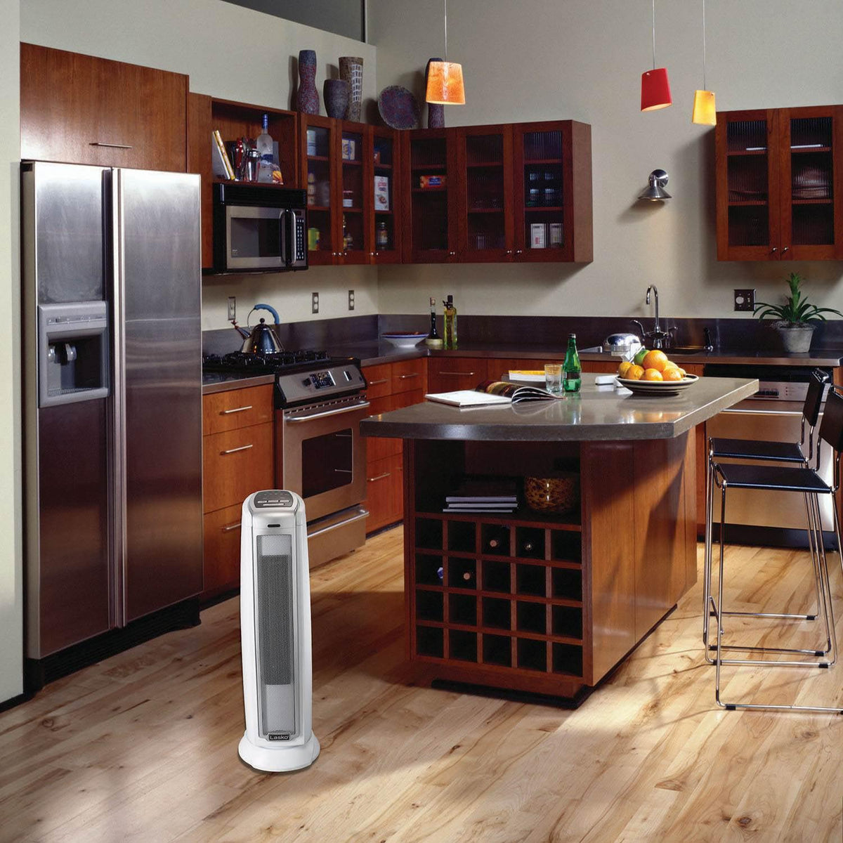 Lasko 1500W Portable Electronic Thermostat Ceramic Tower Space Heater (4 Pack)