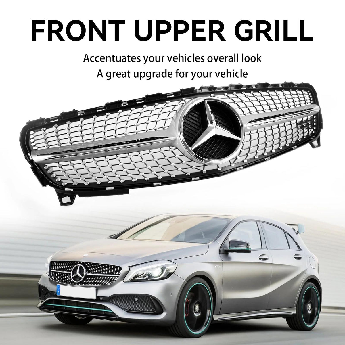 2016-2023 Benz A-CLASS W176 Front Bumper Grille Diamond Grill Generic