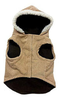 Outdoor Dog Toggle Corduroy Dog Coat - Camel (10 Pack)