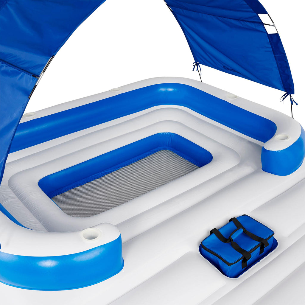 CoolerZ Tropical Breeze 6 Person Floating Lake Raft Lounge (2 Pack)