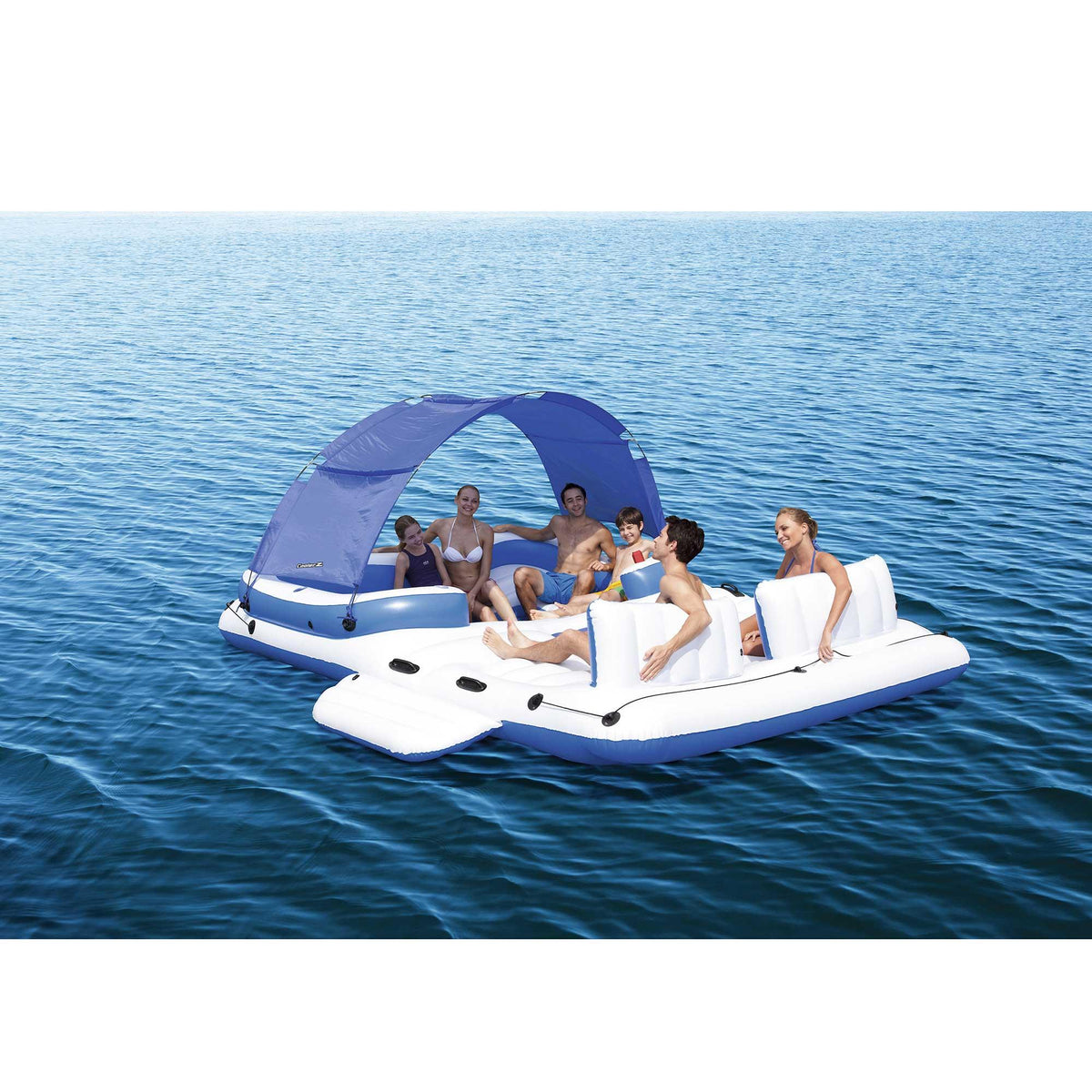 CoolerZ Tropical Breeze 6 Person Floating Lake Raft Lounge (2 Pack)