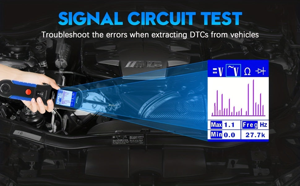 V200 Automotive Circuit Probe Teste, AC Voltage, DC Voltage, Diode Test, Resistance Check, Electrical System Test Tool, Power Circuit Tester