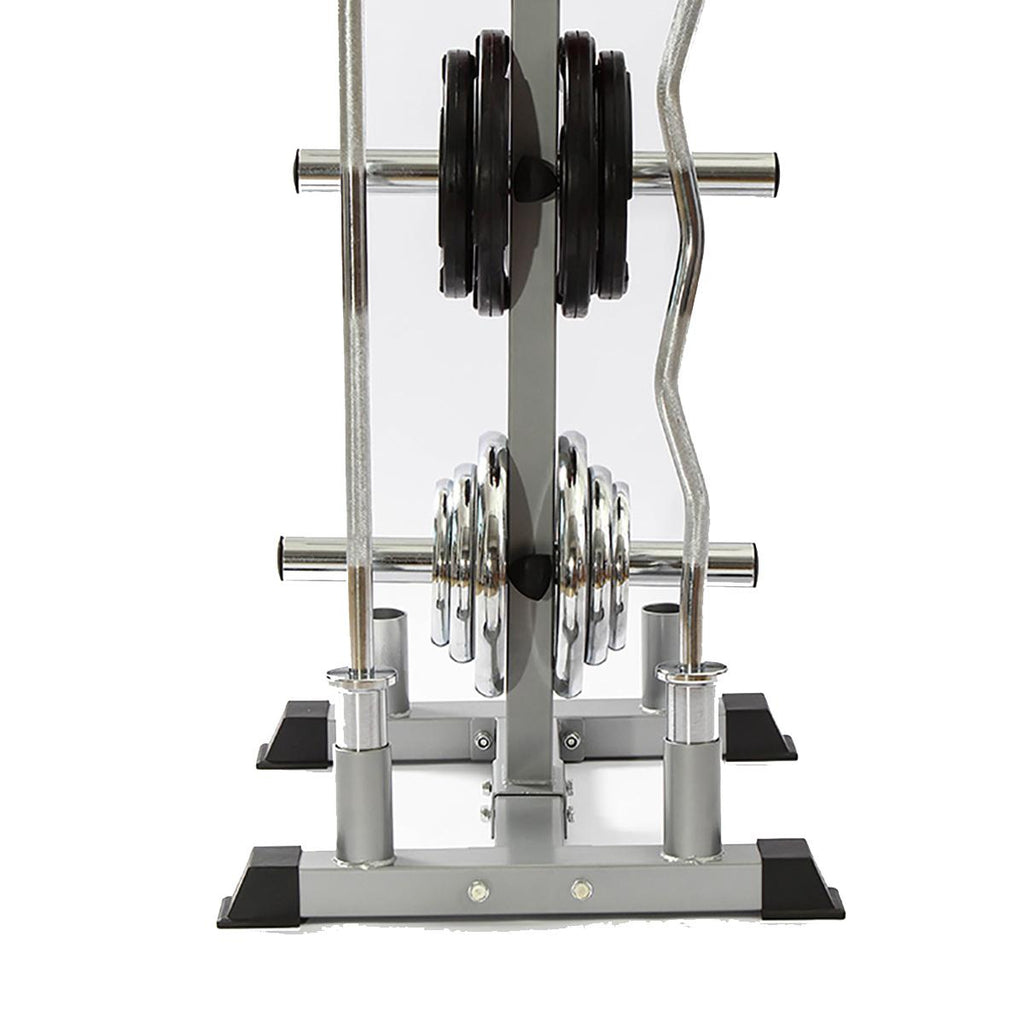 Olympic Weight Rack with Bar Holder for 2 Inch Barbell/Bumper Plates Heavy Duty Stand Black w/ 4 Bar Holder, Holds Up to 440 lbs