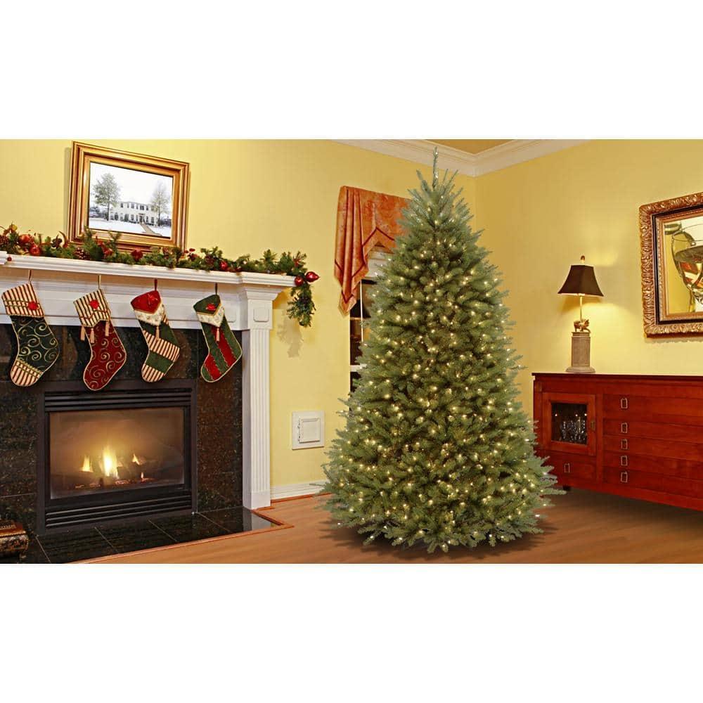 9 ft. Dunhill Fir Hinged Tree with Clear Lights