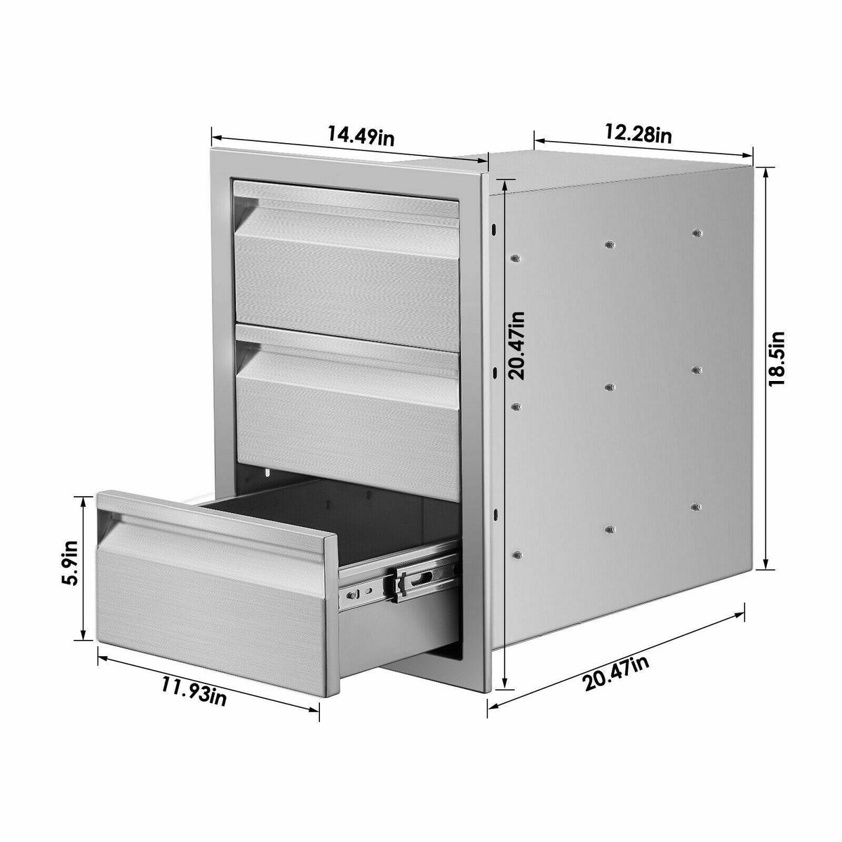 Kitchen/bbq Island  Steel Drawer Cabinet Combination StoraOutdoor