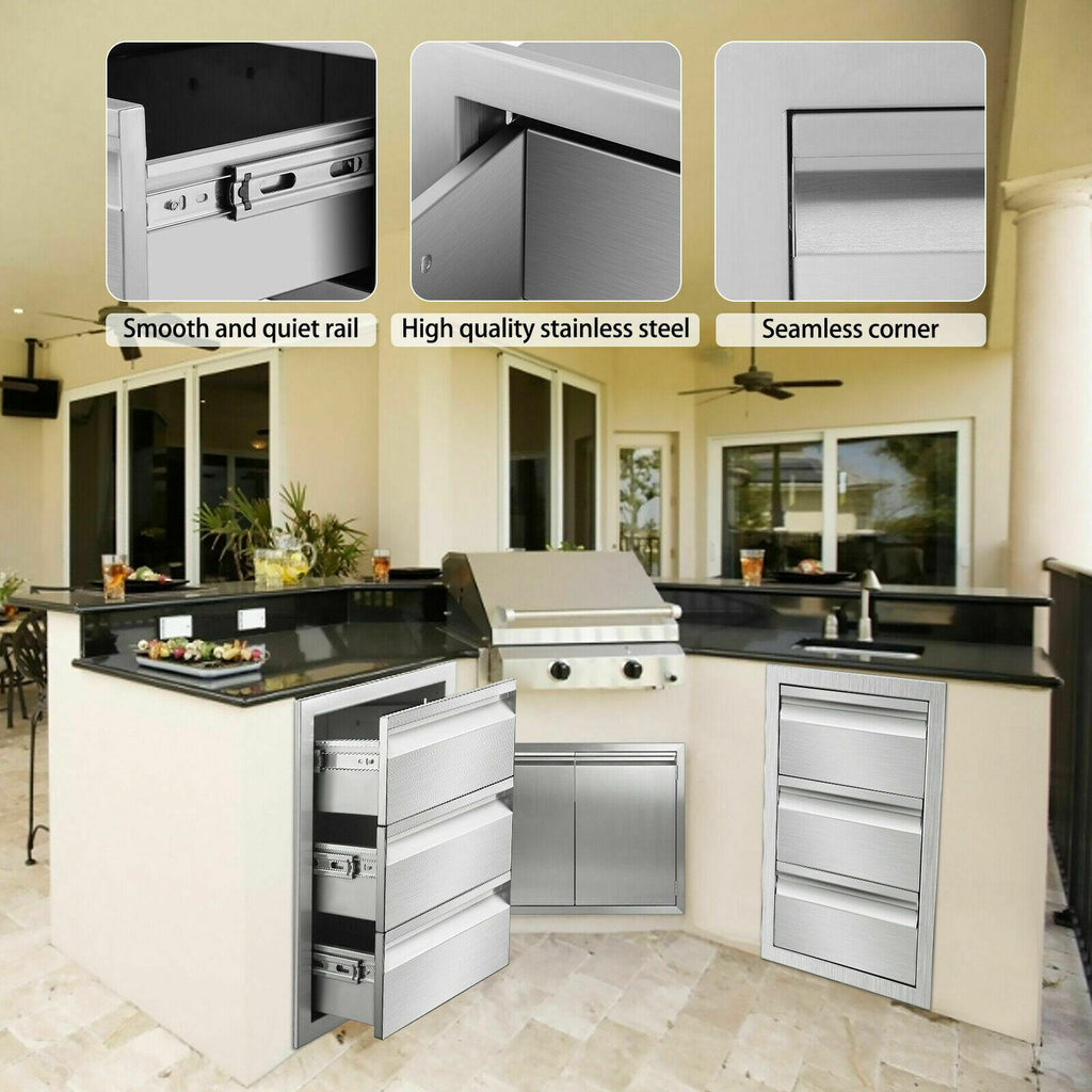 Kitchen/bbq Island  Steel Drawer Cabinet Combination StoraOutdoor
