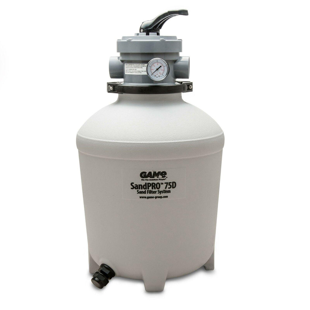 game sandpro 75d above ground pool pump and sand filter system