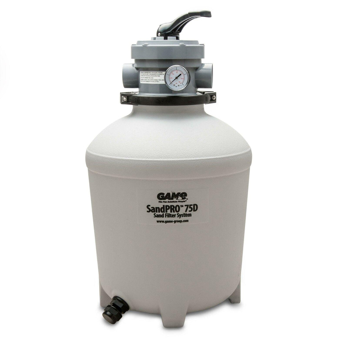 game sandpro 75d above ground pool pump and sand filter system