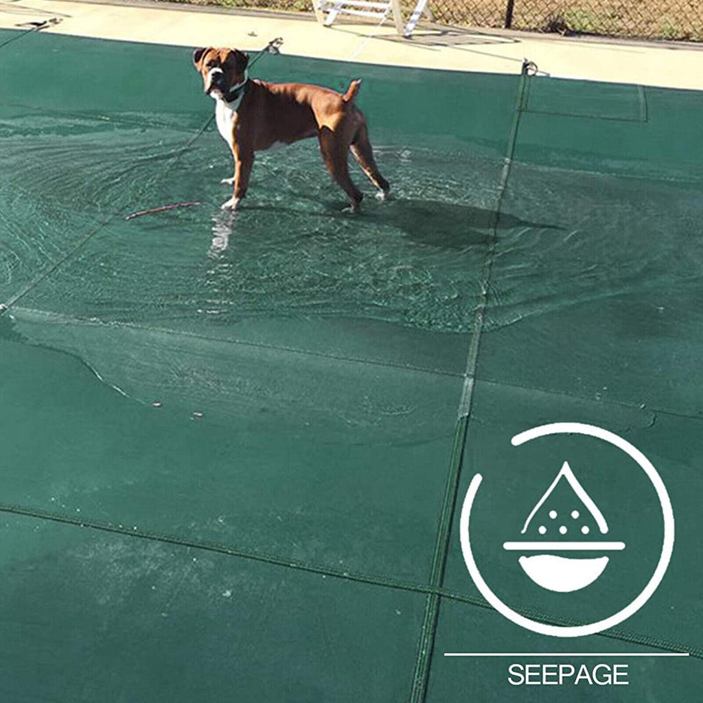 deluxe 20x40 green winter rectangular inground swimming pool cover safety us