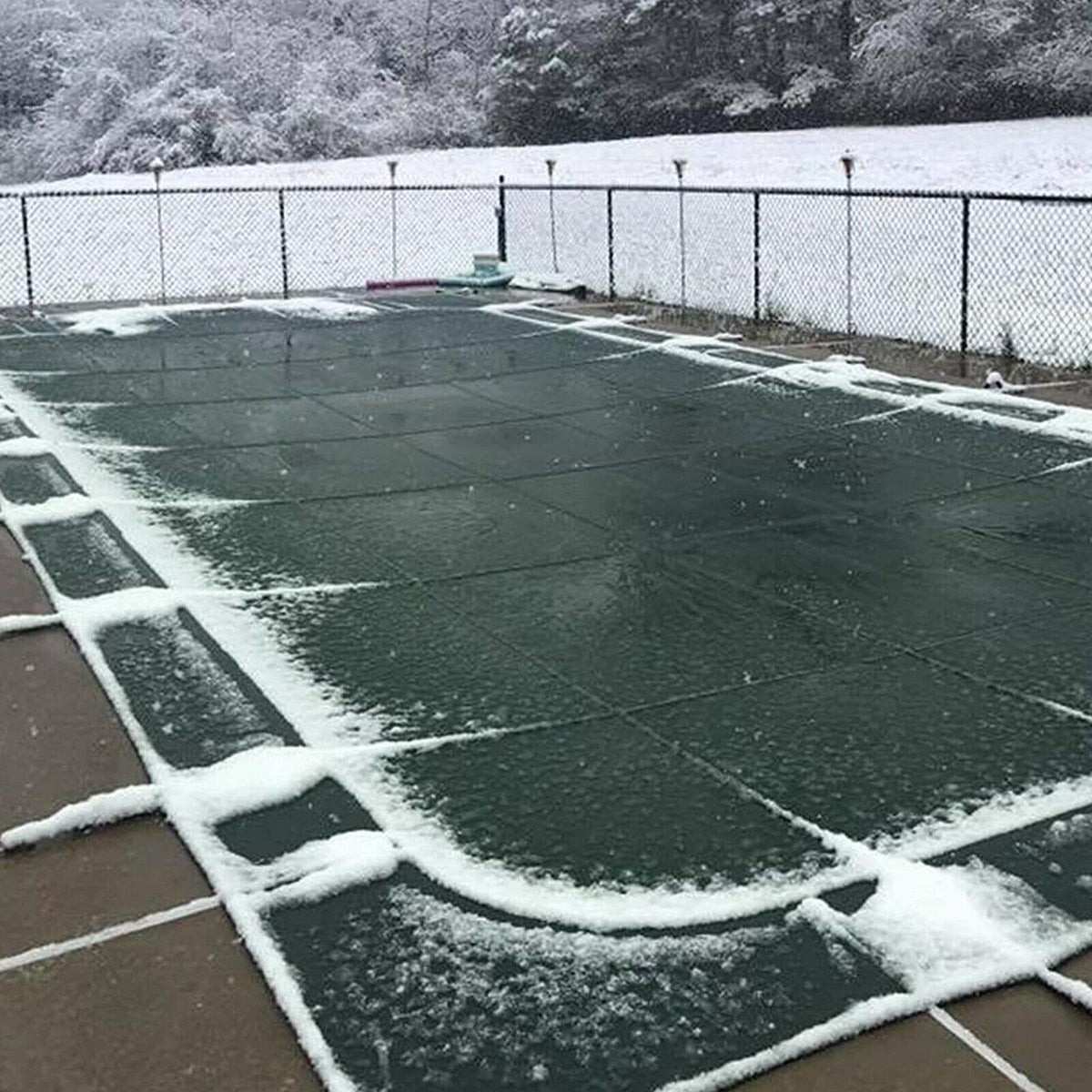 deluxe 20x40 green winter rectangular inground swimming pool cover safety us