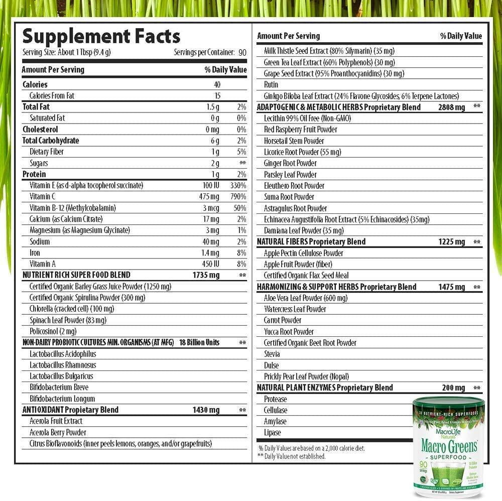 MacroLife Naturals Complete Protein Bundle 3ct - Macro Greens Superfood Powder 30oz (90 Servings) + Miracle Reds Superfood Powder 30oz (90 Servings) + MacroMeal Vegan Vanilla Protein (28 Servings)