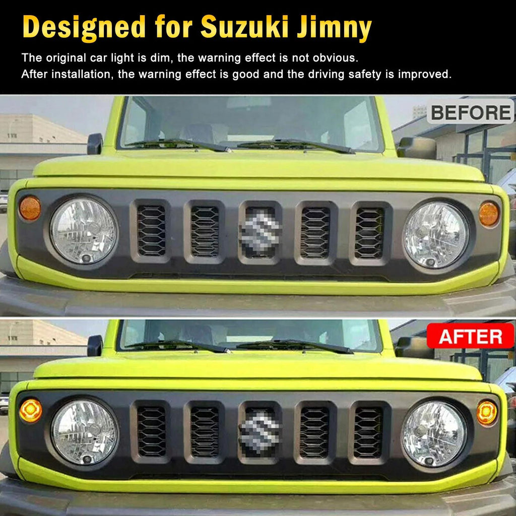 Pair of Front Turn Signal Lamp Light For Suzuki Jimny JB64 JB74 2019-2023 Smoked