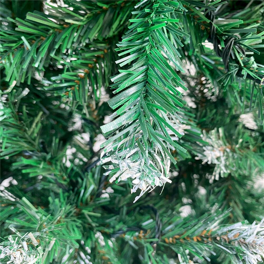 7.4ft Upside Down Green Christmas Tree with LED Warm White Lights Easy Assembly