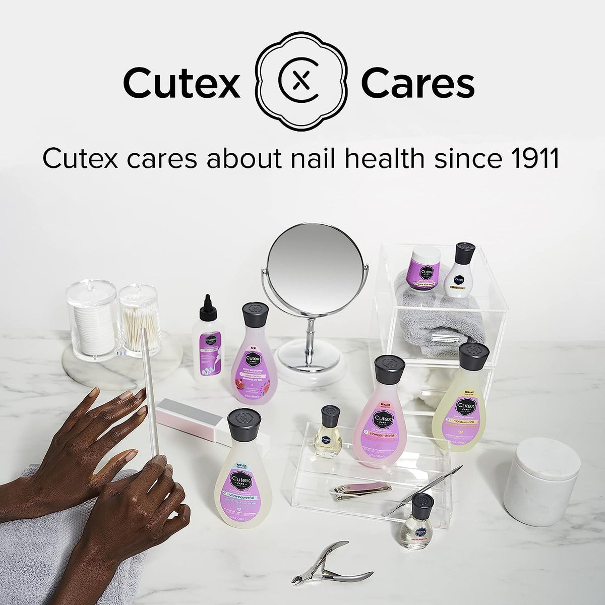 Nail Polish Remover by Cutex, Nourishing Nail Care, Leaves Nails Looking Healthy, Contains Vitamins E &amp; Apricot Oil, 6.76 Fl Oz (Pack of 2)