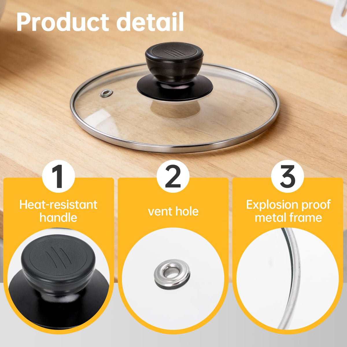 6.9in rice cooker tempered glass lid - compatible with  Rice Cooker （ARC-363NG）