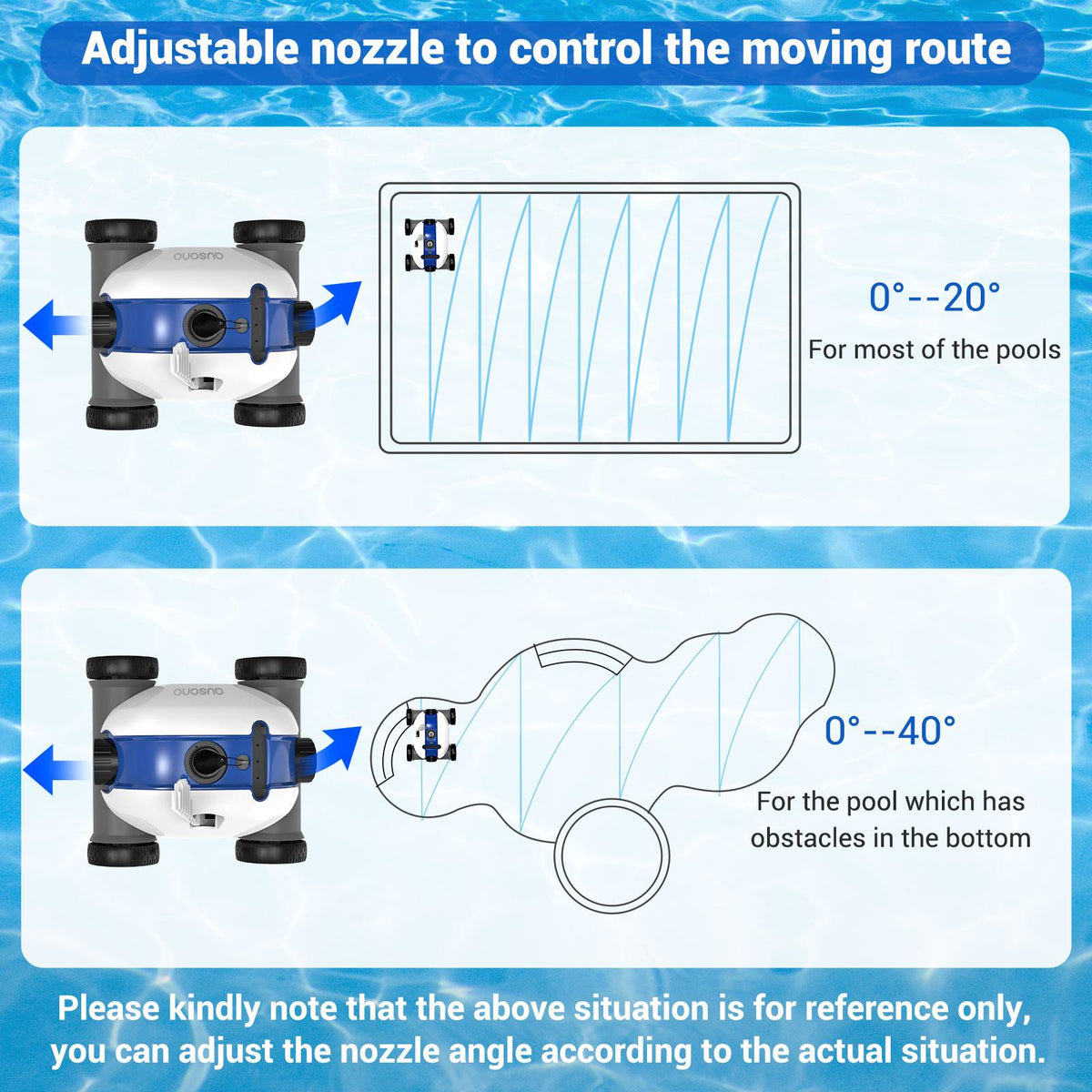 ausono cordless robotic automatic pool cleaner for swimming pools with a flat floor