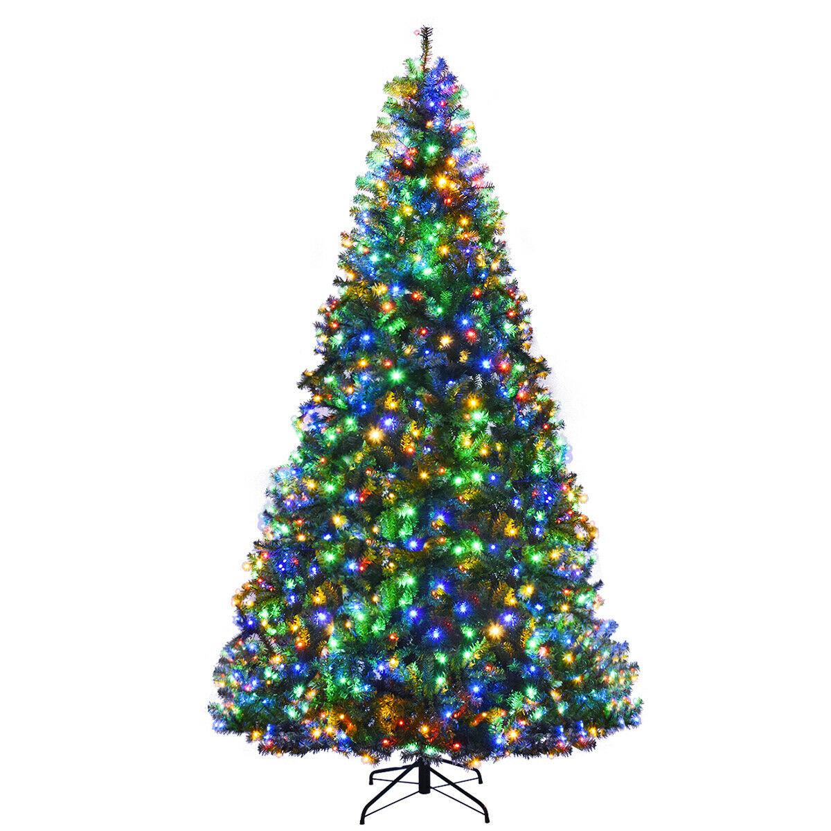 9Ft Pre-Lit Artificial Christmas Tree Premium Hinged w/ 1000 LED Lights &amp; Stand