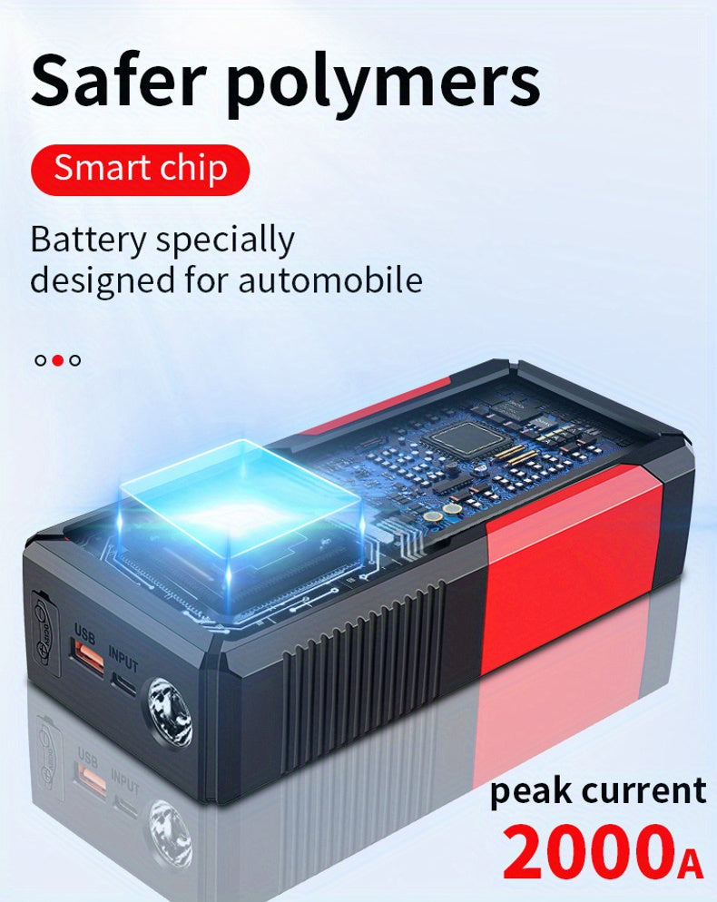 Boost Your Car Battery Instantly - Car Jump Starter & Power Bank With LED Light