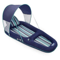 Aqua Leisure Inflatable Swimming Pool Lounger Chair Float with Canopy and Zero Gravity Inflatable Swimming Pool Recliner Mesh