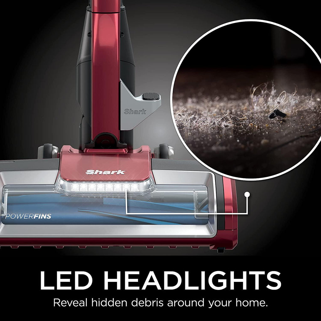 Shark HZ602 Ultralight Pet Pro Corded Stick Vacuum with PowerFins &amp; Self-Cleaning Brushroll, Perfect for Pets, Converts to Hand Vacuum, Pet Power Brush, Crevice &amp; Upholstery Tools, Comet Red
