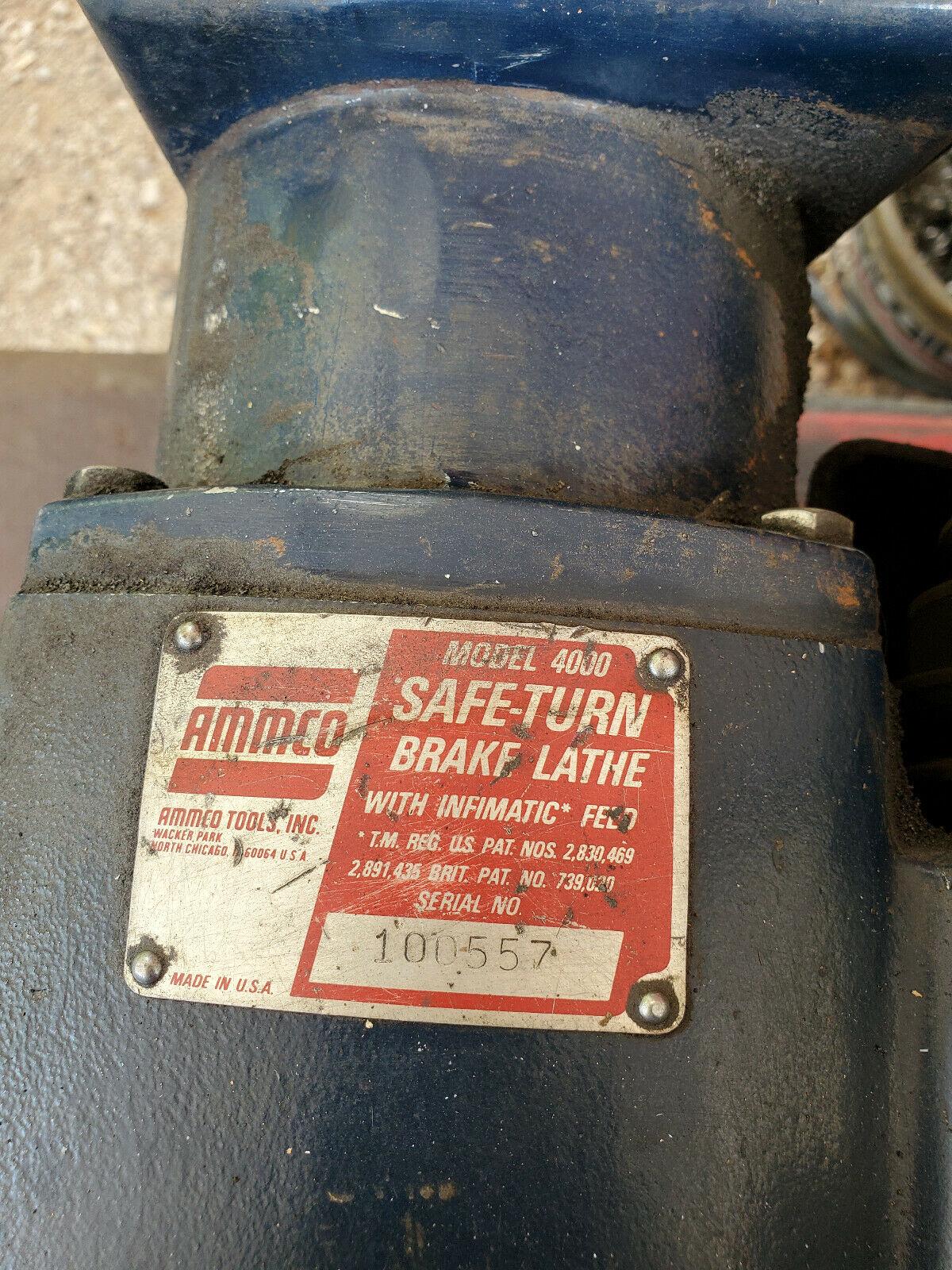 Ammco 4000 Safe Turn Brake Lafor Disc and Drum Brakes