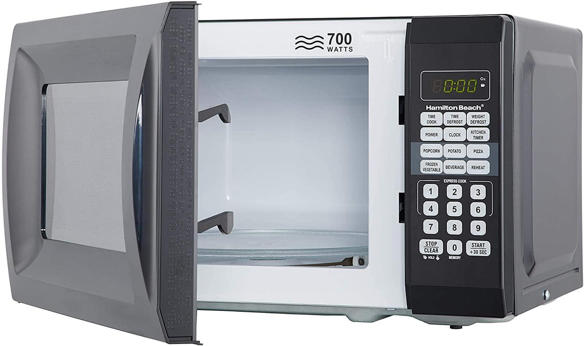Hamilton Beach 0.7 Cu. Ft. Child-Safe Lockout Feature Black Microwave Oven New