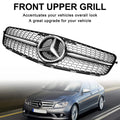 Benz W204 C-Class  C300 C350 2008-2014 Diamond Front Bumper Grill W/ LED Logo Generic