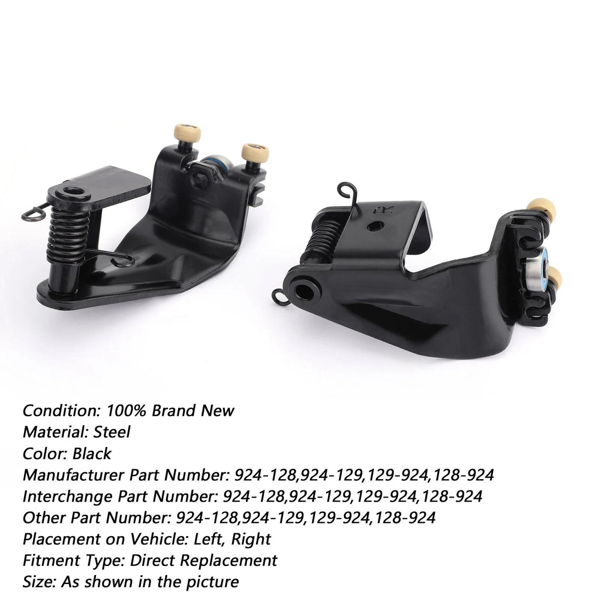 Pair Left + Right Center Mount Sliding Door Rollers For 2005-2010 Honda Odyssey Generic