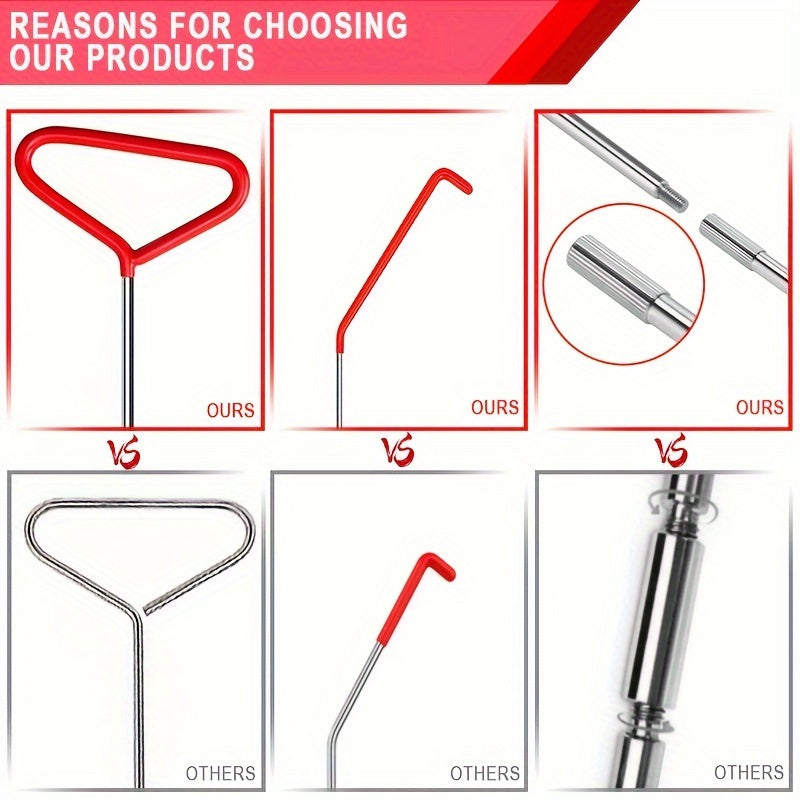 18pcs Car Tool Kit, Stretchable Adjustable Grab, Air WedBag Pump, Undamaged Wedge, Wrench, Nut And Handbag Roadside Car Emergency Kit