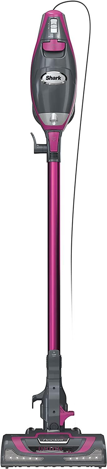 Shark HV371 Rocket Pro DLX Corded Stick, Removable Hand Vacuum, Advanced Swivel Steering, XL Cup, Crevice Tool, Upholstery Tool &amp; Anti-Allergen Dust Brush, Fuchsia, Capacity