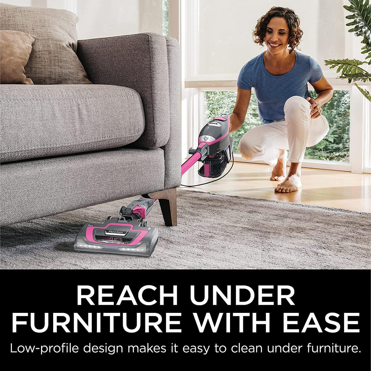 Shark HV371 Rocket Pro DLX Corded Stick, Removable Hand Vacuum, Advanced Swivel Steering, XL Cup, Crevice Tool, Upholstery Tool &amp; Anti-Allergen Dust Brush, Fuchsia, Capacity