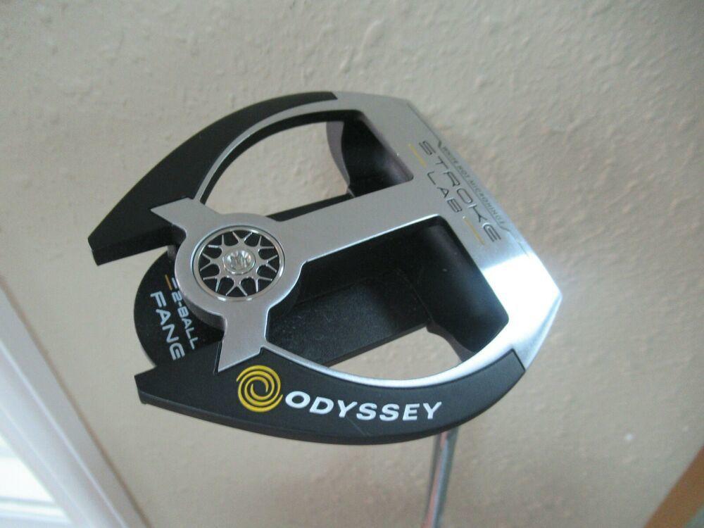ODYSSEY WORKS 2 BALL FANG PUTTER 35" FACTORY STEEL UNIVERSITY OF TEXAS GRIP HC