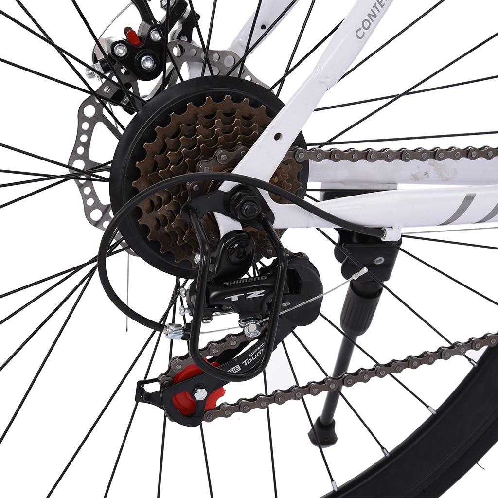 UMfun 700C Road Bike for Men 21 Speed Adult 26" Bicycle Lightweight Aluminum Frame Mechanical Disc Brake Outroad Bike Outdoor White
