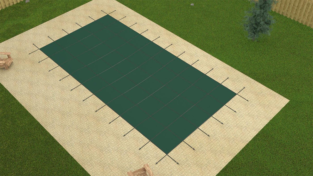 yard guard rectangular mesh in-ground pool safety covers (choose size &amp; color)