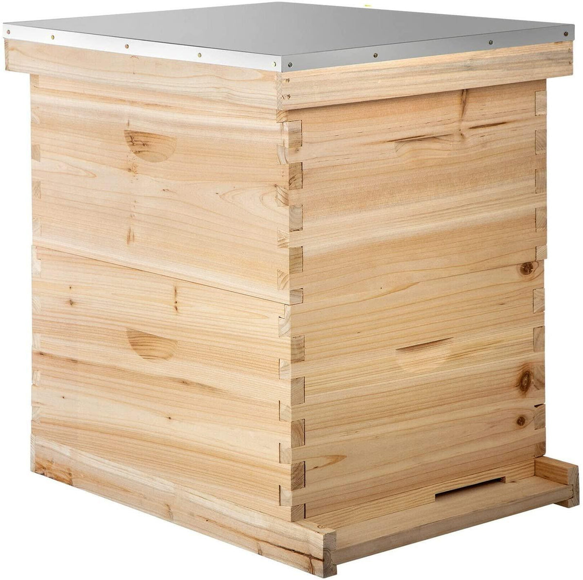 bees box wooden kit bee nest beekeeping equipment beekeeper tool for bee hive supply nest frame with metal roof (color : 20 frame 2 layer)