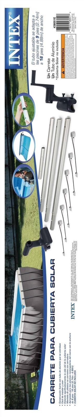 intex aluminum base solar pool cover reel