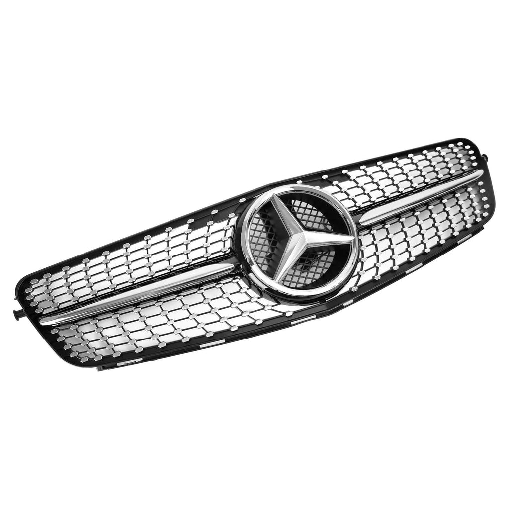 Benz W204 C-Class  C300 C350 2008-2014 Diamond Front Bumper Grill W/ LED Logo Generic