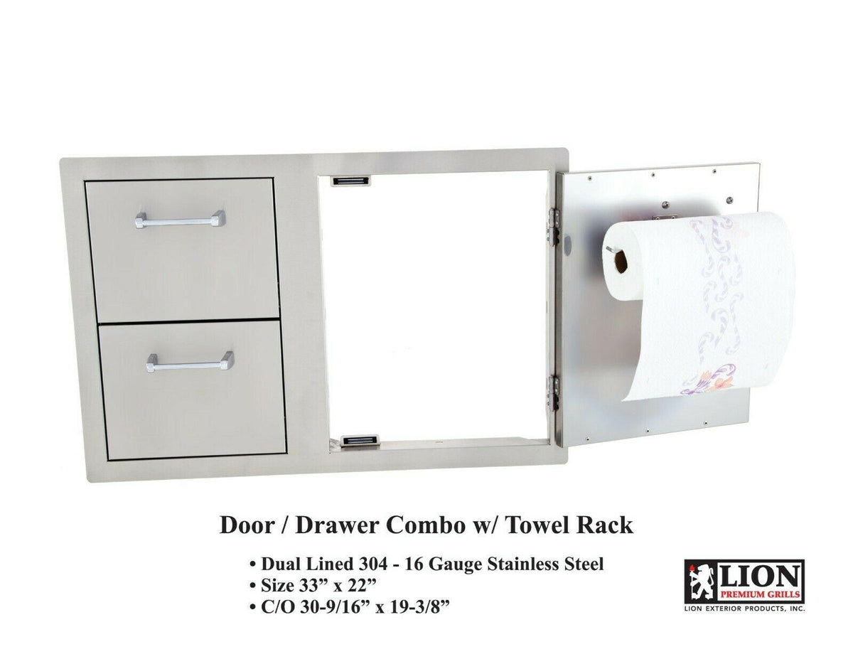 Lion BBQ Combination Door/Drawer and Refrigerator PackaDeal