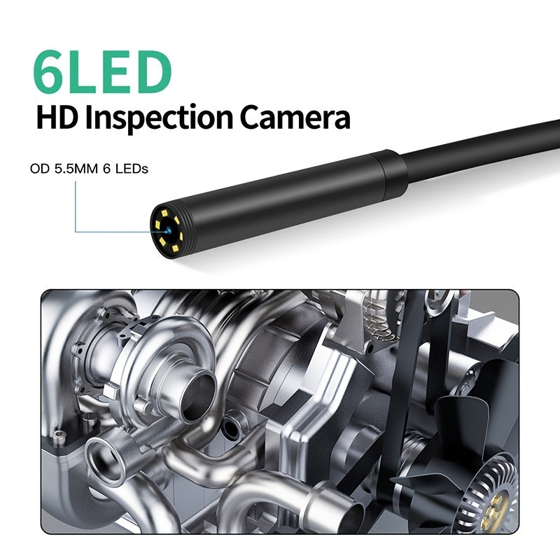 Industrial Endoscope, HD Camera Industrial Automotive Repair Engine Inspection Camera Detector Car Repair Tool