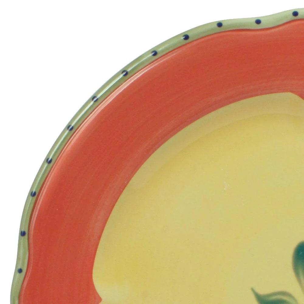 PistouletSet of 4 Dinner Plates with Red Band