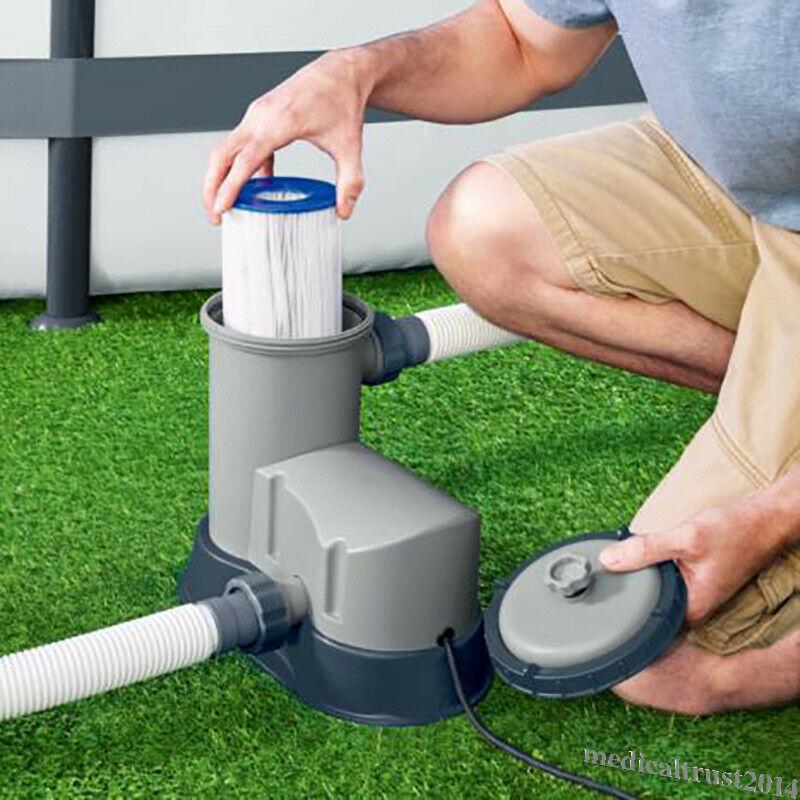 bestway 1500gph filter pump cartridge for above ground swimming pool 58390e 110v