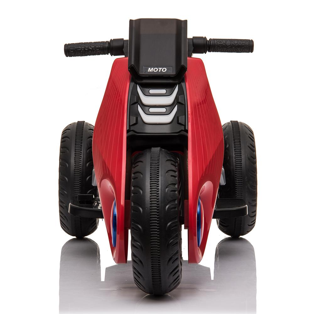 kids Ride On Toys 6 Volt Car, Electric Power Wheels Car with 3 Wheels Double Drive, Electric Motorcycle for 3-6 Years Toddlers, Ride On Cars w/MP3 Function, Thanksgiving Christmas Gift, Red, W6919